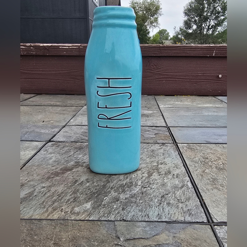 Blue Rae Dunn Bottle Vase